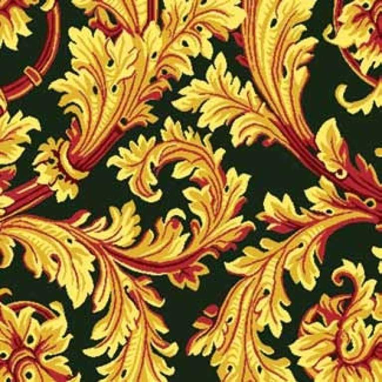 OS 06 098 - 04 Siyah Altın Desenli Otel Halısı