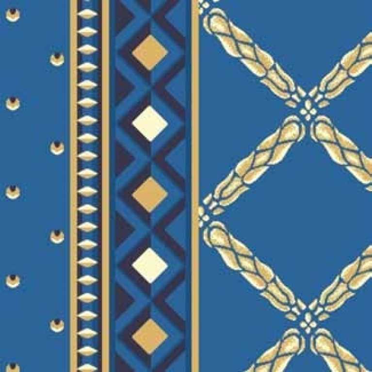 S10 073 - 10 Mavi Desenli Hotel Halısı